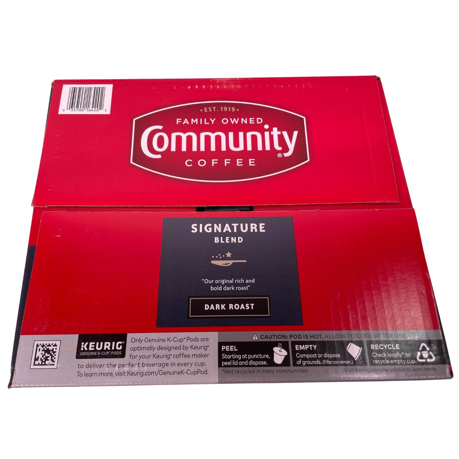 Community Coffee Signature Blend Dark Roast Keurig K-Cup Pods 72 Count Box