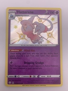 Pokemon Hatterene SV056 Shining Fates Shiny Ultra Rare Holo NM