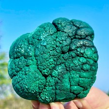 1.68LB Natural VELVET Malachite cat's eye specimen crystal rough mineral-Congo
