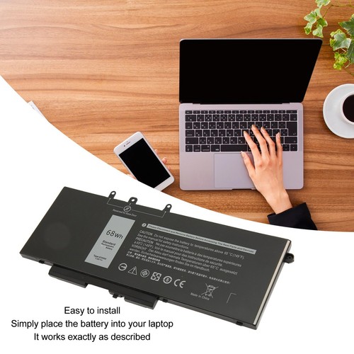 68Wh GJKNX Laptop Battery Compatible For Latitude 5480 5580 5280 5288 52 FY - Afbeelding 2 van 22