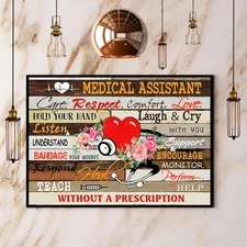 Medical Assistant Without A Prescription Paper Poster No Frame Matte Wall Art...