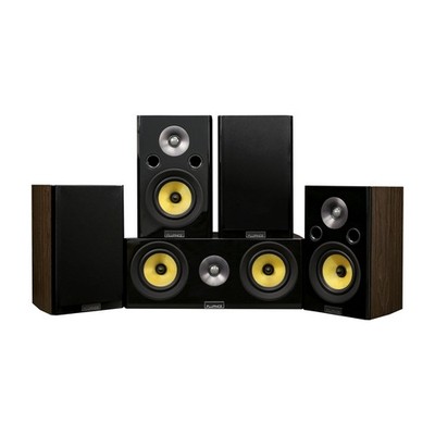 Fluance Signature Compact Surround Sound Home Theater 5.0 System - Walnut