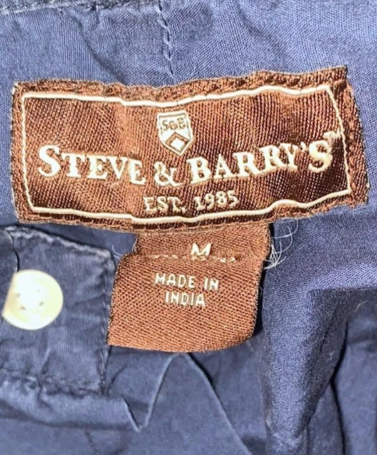 Camisa Steve & Barry’s Hombre’s Azul Botón Delantero Manga Larga Talla M Foto 4 de 4