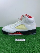 Nike Air Jordan 5 Retro Fire Red Silver Tongue DA1911-102 Size 12