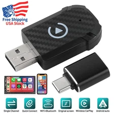 Wireless CarPlay Android Auto Adapter 2 in 1 Bluetooth5.0 Auto Connect Plug Play