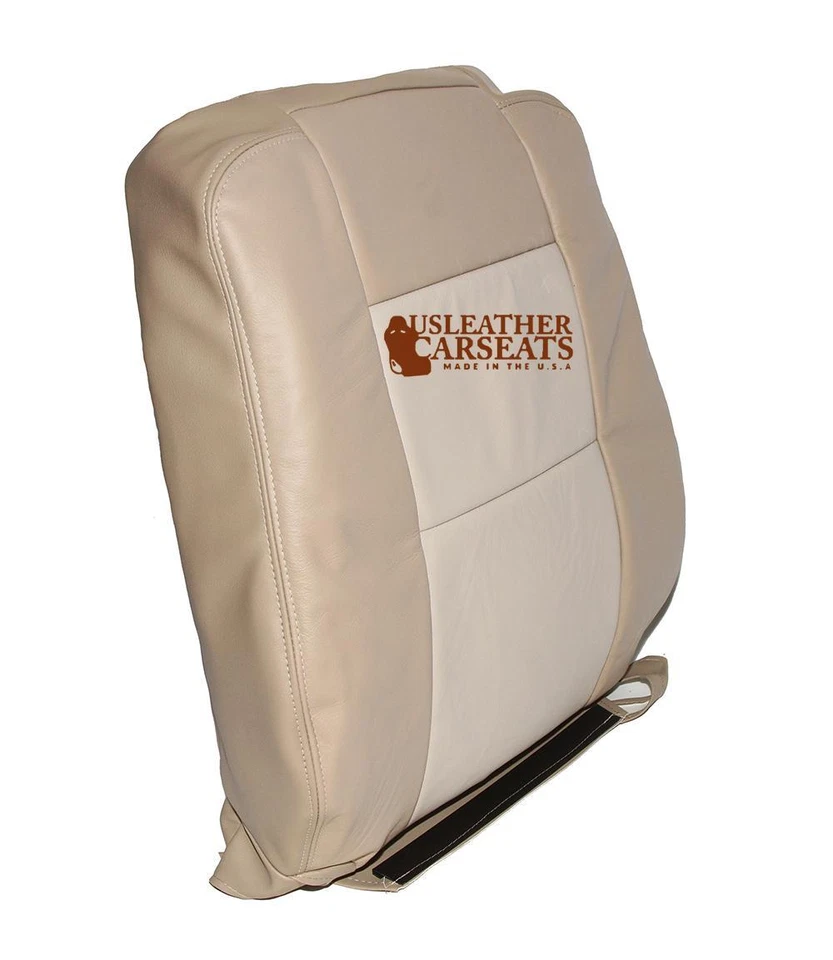 Ford Explorer Eddie Bauer 2008 conductor respaldo inclinado cubierta de asiento de cuero 2 tonos tostado Foto 2 de 4