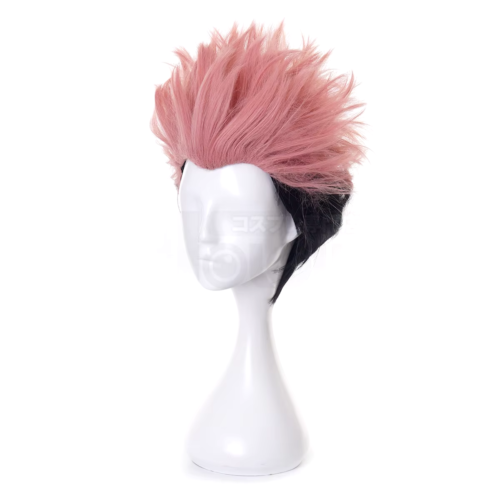 Jujutsu JJK Anime Itadori Yuji Cosplay Wig Rose Net Synthetic Fiber Adjustable S - Picture 4 of 13