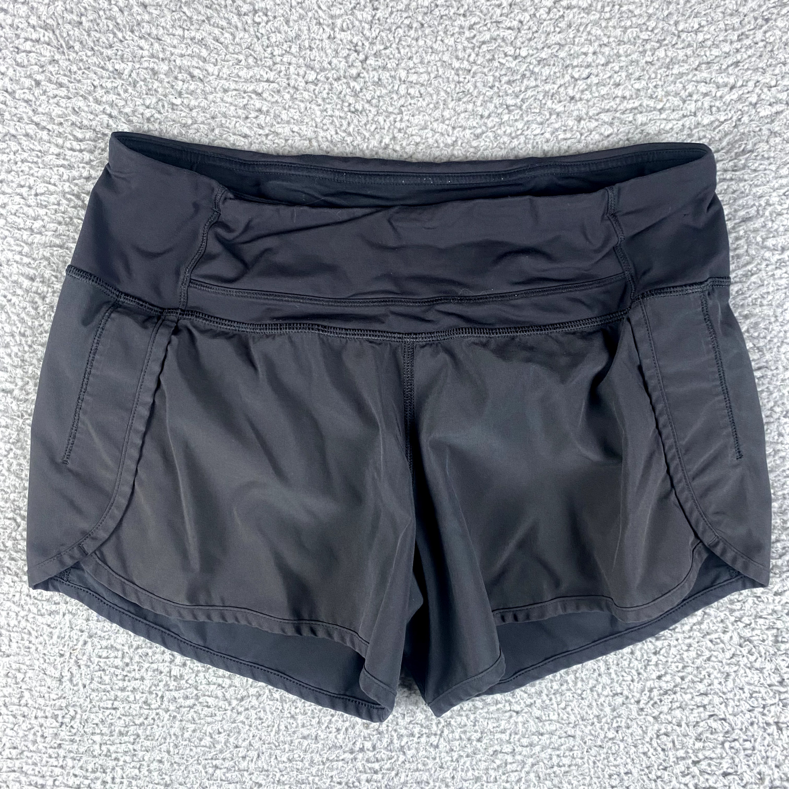Lulmon Run Times 6 Short Black Lined 4 Inch Swift Ultra 4-Way Stretch Running Gym Shorts