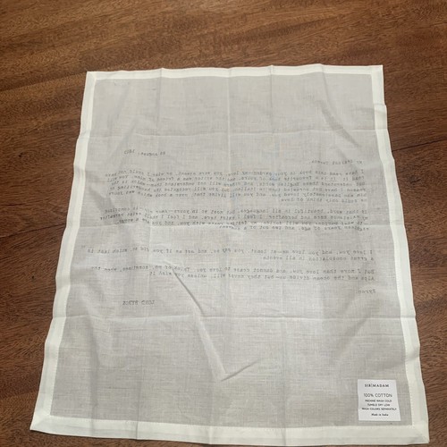 SIR MADAM Anthropology Bandana Handkerchief My Dearest Teresa Lord Byron Letter - Picture 2 of 15