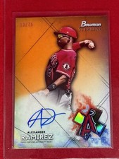 2021 Bowman Sterling Orange /75 Rookie Auto Alexander Ramirez! 🔥 HOT Angels