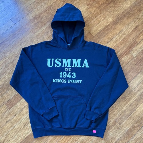 De Colección Kings Point USMM Merchant Marine Academy Sudadera con Capucha Para Hombres Mediana Azul - Imagen 12 de 15