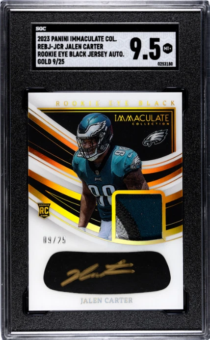 Jalen Carter Panini Immaculate Collection Immaculate Rookie Eye Black Jersey Autographs #REBJJCR Gold