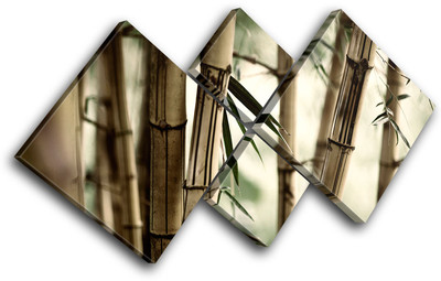 Bamboo Shoots Floral MULTI Leinwand Wand Kunst Bild drucken