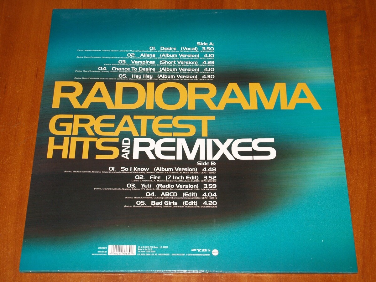 RADIORAMA GREATEST HITS AND REMIXES LP *RARE* REMASTERED