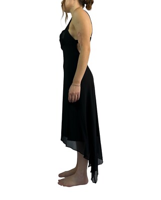 Pianoforte di MaxMara ブラックロングドレス Vintage Pianoforte Di Max Mara Women's Maxi Dress 100% Silk Black