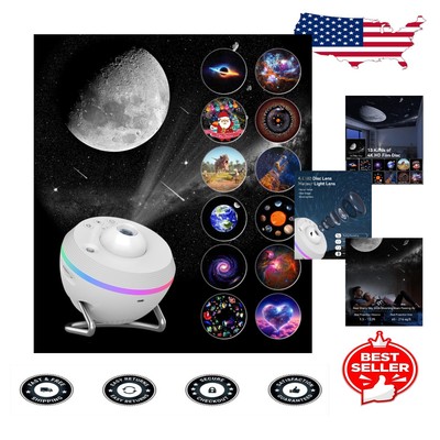 Transform Your Space with a 13-in-1 LED Galaxy Projector & Meteor Night Light