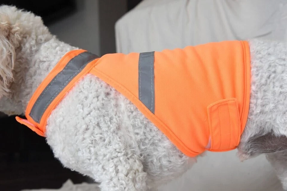 Chaleco Reflectante de Seguridad Personalizado para Caminar Perros Ajustable K-9 Alta Visibilidad Foto 2 de 4