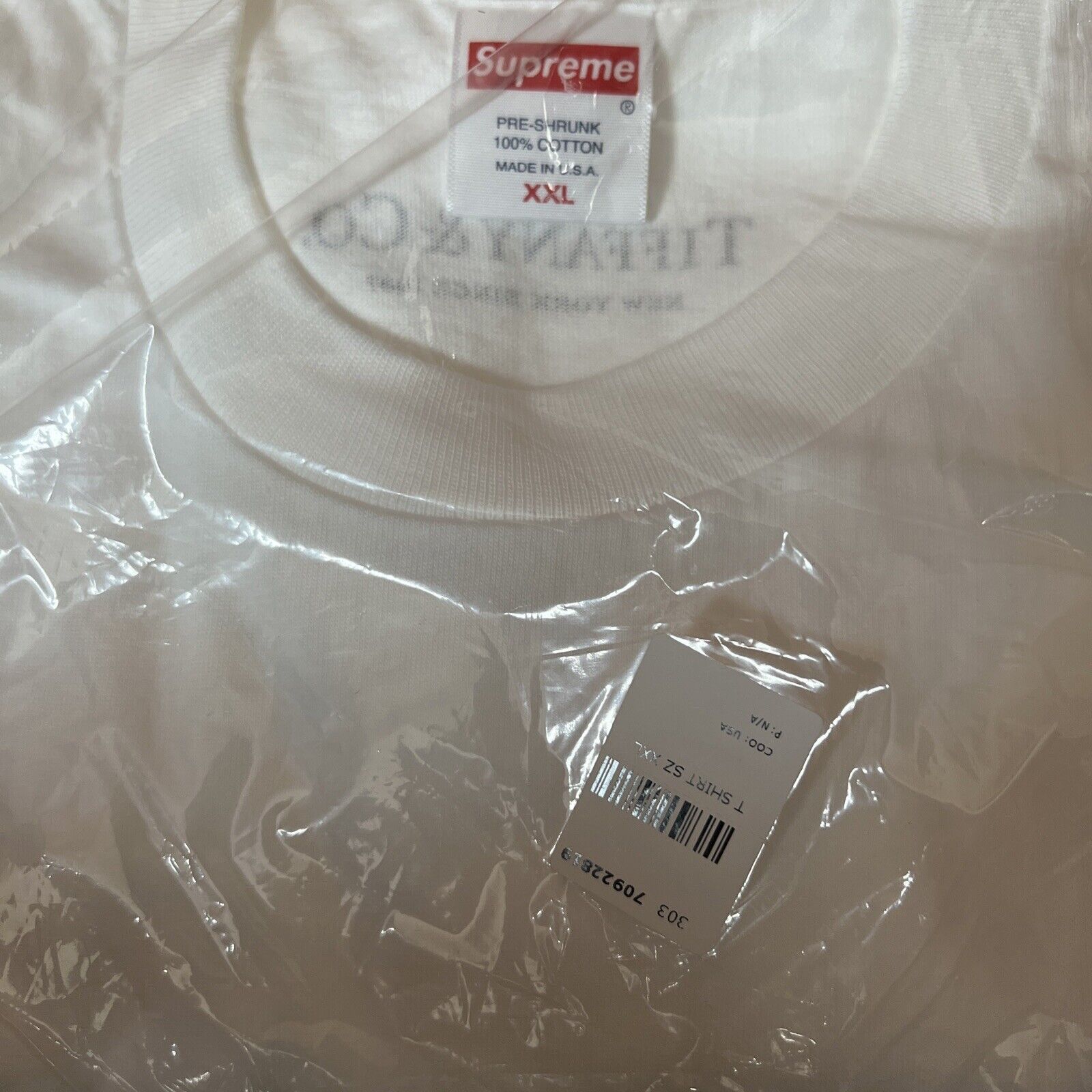 Size XXL - Supreme x Tiffany & Co. Box Logo T-Shirt Limited