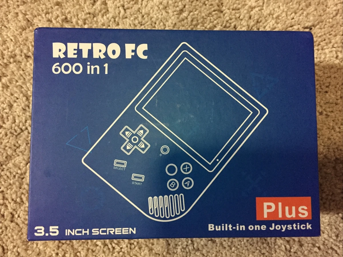 Retro FC Plus 600 IN 1 Handheld Console Black Orig Box