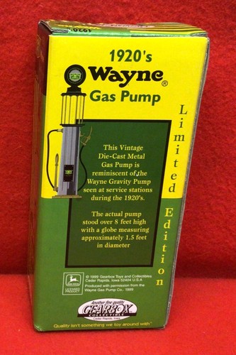 Gearbox 1:25 Die-Cast John Deere Limited Edition Quality Tokheim Gas Pump Green - Picture 2 of 2