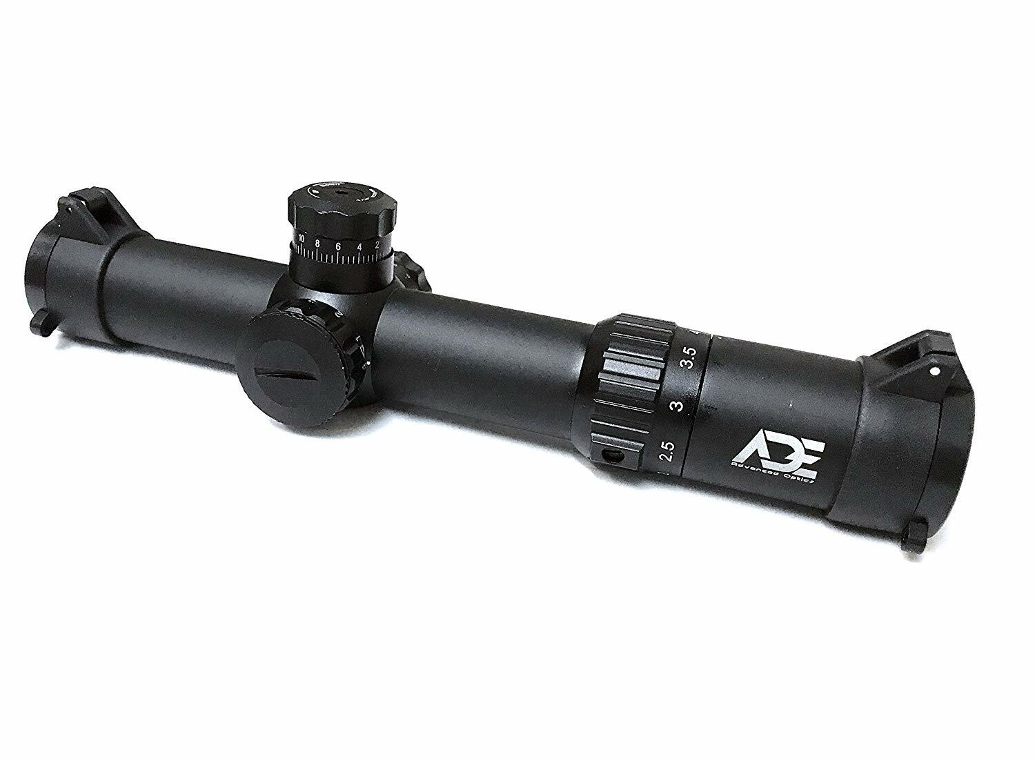 Ade Advanced Optics Gen2 30mm 1-4x24 Rifle Scope with Illuminated Mil ...