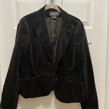 Nine West Suit Separates Jacket Womens 6 Dark Brown Long Sleeve Button Lined