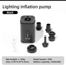 Portable Air Pump Inflator/Deflator Pumps For vacuum bags/rucksack,Air Bed Black