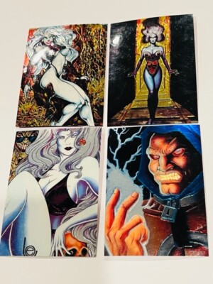 Lady Death Comic Trading Cards Lot Chromium Chaos Cryptic Chrome Pulido 1994 LD6