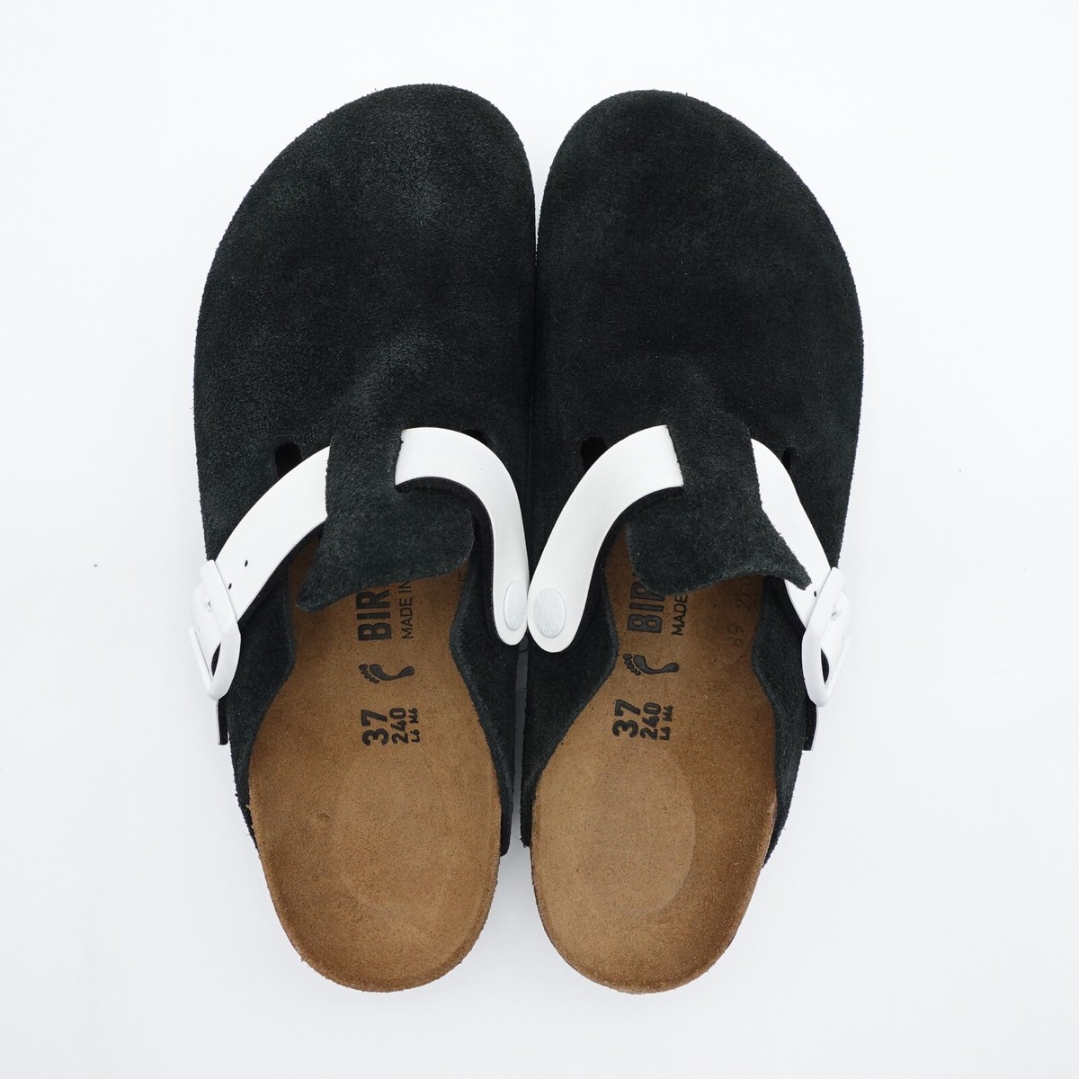 Birkenstock Boston BS Clog Sandal 1025937 Black/White Women's US