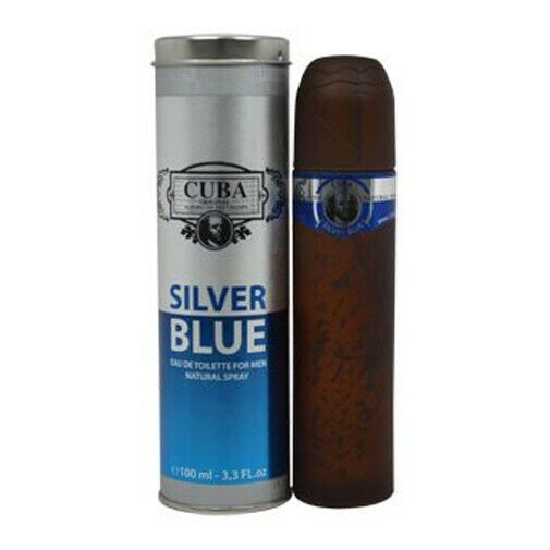 Cuba Silver Blue by Cuba, 3.3 oz EDT Spray for Men Eau De Toilette