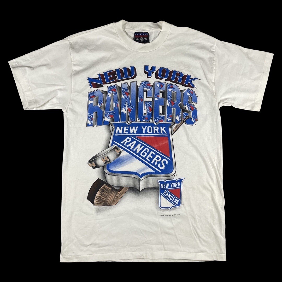 Maillot Vintage New York Rangers 1994 - Taille M - Coton - Années 90 - Magic Johnson - Made In USA