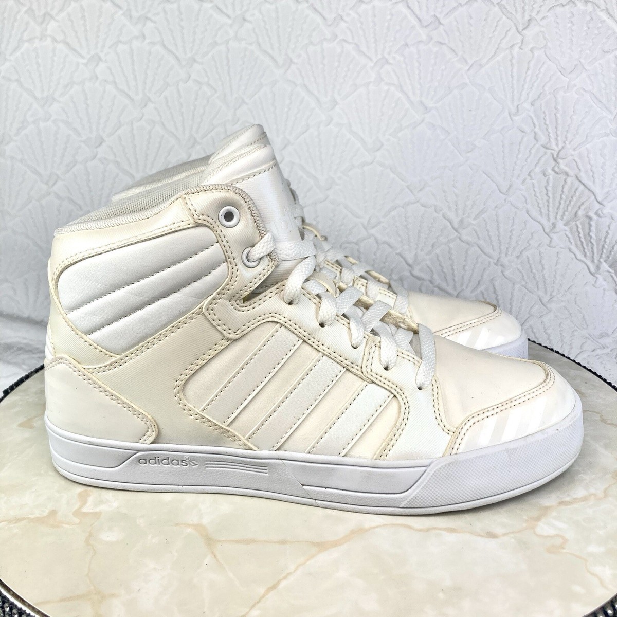 Adidas NEO Raleigh High Top Sneaker Women White Leather Sport
