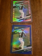 2021 DONRUSS RED FOIL Jesus Luzardo 0633/2021 + Base Blue OAKLAND ATHLETICS #184
