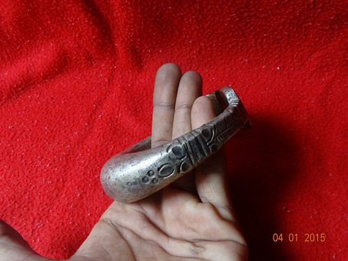 Indian Vintage Old Rare Tribal Rural Bangle ANKLE Bracelet Cuff Jewelry Kada #02 - Picture 5 of 6