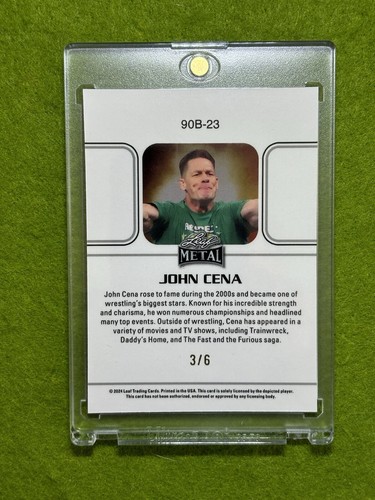 John Cena # 1/6 ORANGE LAVA REFRACTOR SSP PRIZM CARD 2024 Leaf Metal LEGENDS SP - Picture 19 of 24