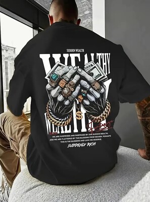 Wealty Money   Herren Oversize Shirt | Street Fashion | 100% Baumwolle | bis 5XL