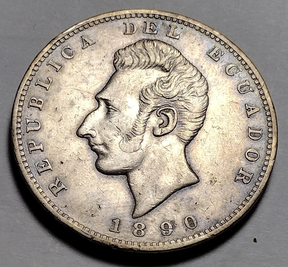 Ecuador 1890  Un Sucre Lima Mint    249-741 - Image 2 of 4