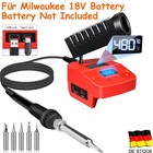 Für Milwaukee 18V Akku Lötkolben LCD Lötstation Soldering Iron mit USB & Type-C