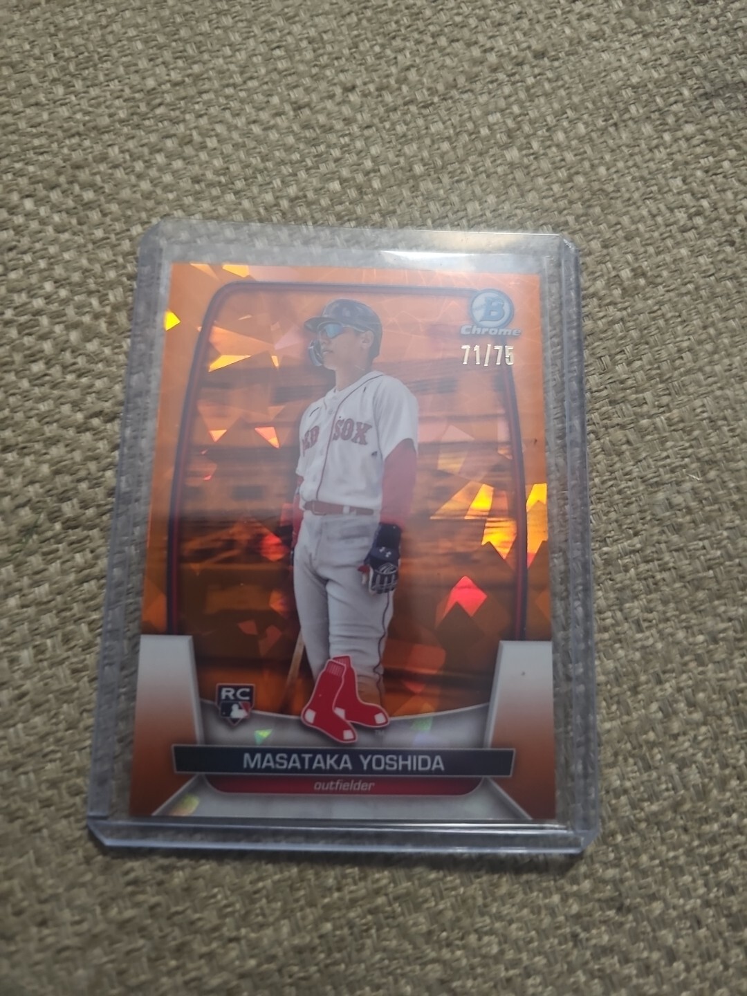 Masataka Yoshida 2023 Bowman Chrome Sapphire  ORANGE 71/75 Rookie Red Sox RC