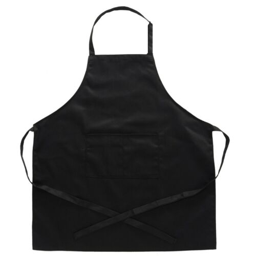 Plain Apron Bib Washable Pocket Butcher Waiter Chef Kitchen Cooking Craft AU - Picture 9 of 22
