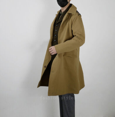 Mens Repro British Army 1917 Captain Trench Coat Retro Windbreaker