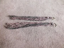 Handmade Dread Locks Fairy Braids Set 2 Ponytail Pinks Grays One of a Kind 18" L