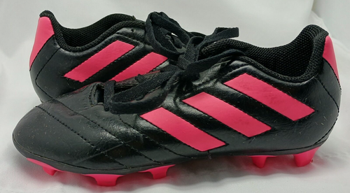 Adidas soccer cleats little kids size 13k pink & black Goletto VII FG