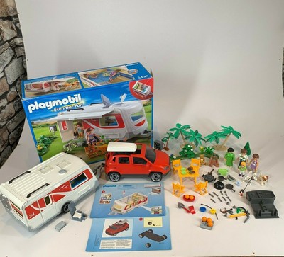 playmobil caravan and car