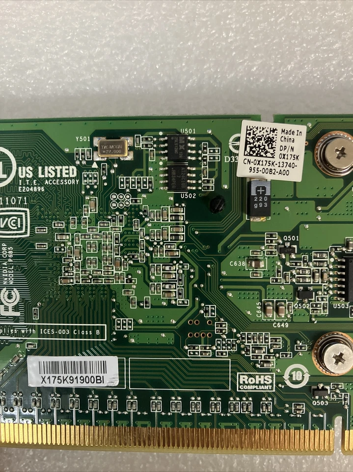 DELL NVIDIA X175K DCV-00649-N4-HF QUADRO NVS 295 256MB PCI-E VIDEO CARD 0X175K ~ - Image 4 of 4