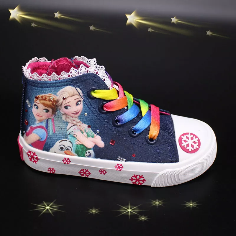 Niñas frozen elsa anna princesa zapatillas princesa niños zapatos