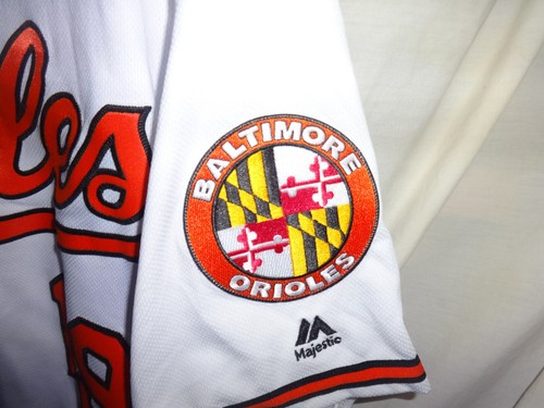 Maglia da baseball MLB 2017 Baltimore Orioles CHRIS DAVIS squadra emessa taglia 50 CAMDEN - Foto 5 di 8