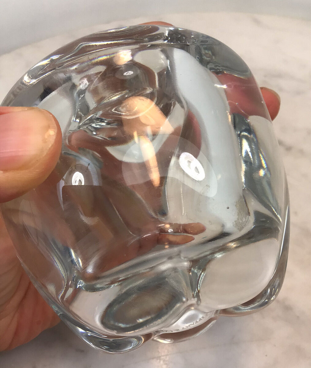 TIFFANY & CO Elsa Peretti Crystal Glass Apple Jam Lidded Jar TIFFANY & CO Elsa Peretti Crystal Glass Apple Jam Lidded Jar