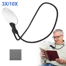3X Detachable Hands-Free Neck Wear Magnifying Glass for Low Vision Seniors