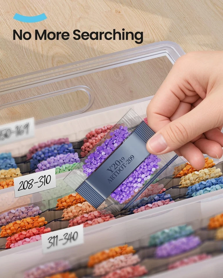 "89000 cuentas de pintura de diamantes brillantes - 445 colores para arte y manualidades" Foto 2 de 4